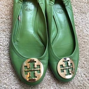 RARE Green Tory Burch Ballet Flats